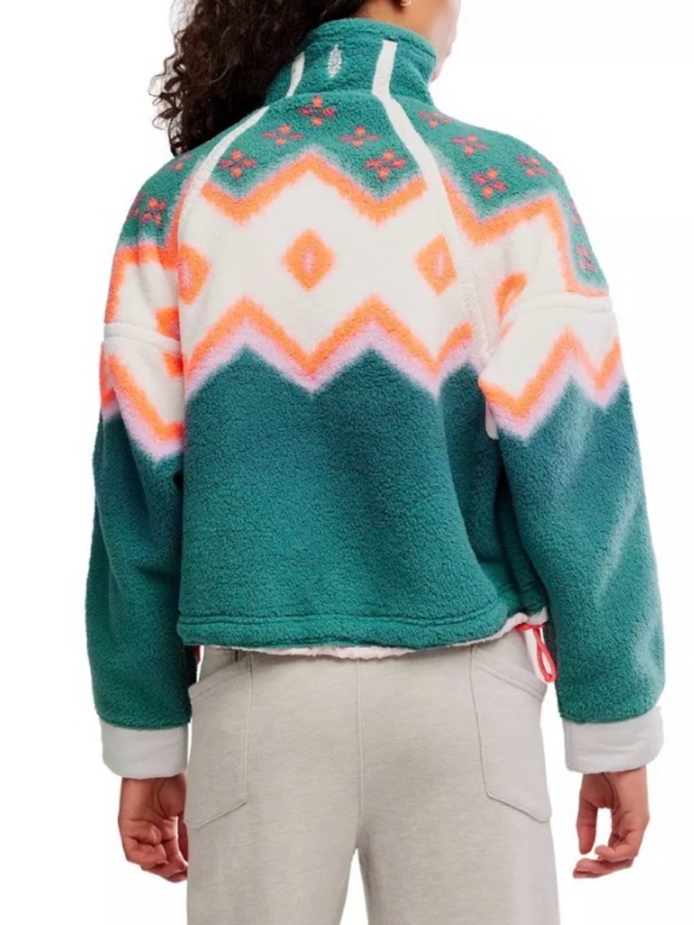 Women's FP Movement Mountain High Printed 1/2 Zip Fleece Pullover Size Medium - Picture 2 of 8